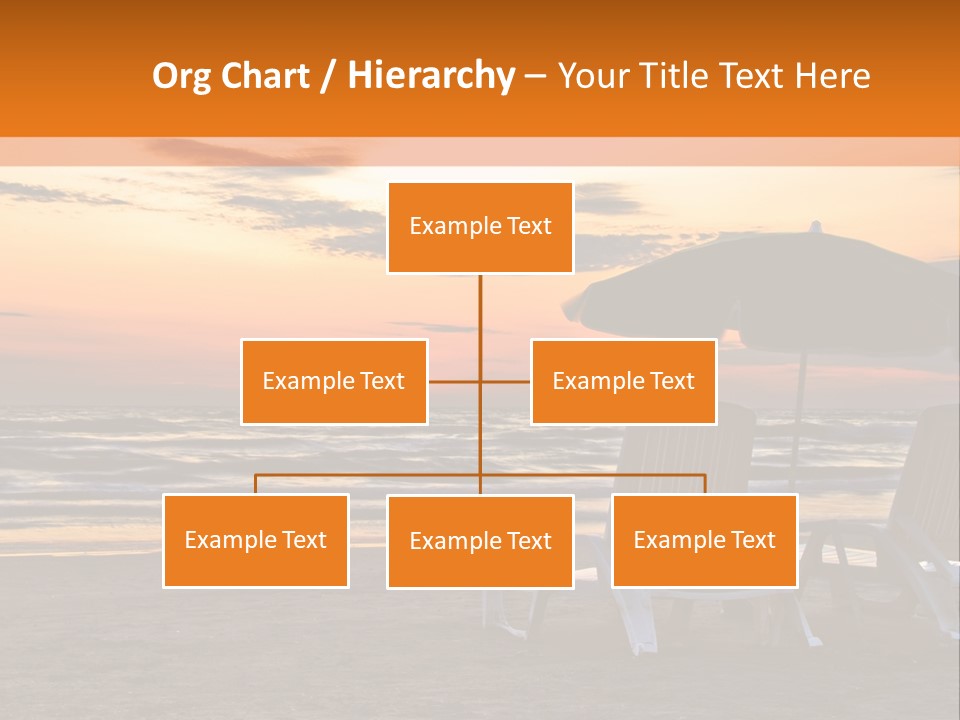 Two Beach Chairs Before Sunrise PowerPoint Template