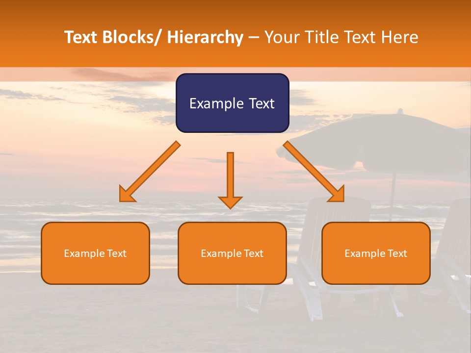Two Beach Chairs Before Sunrise PowerPoint Template