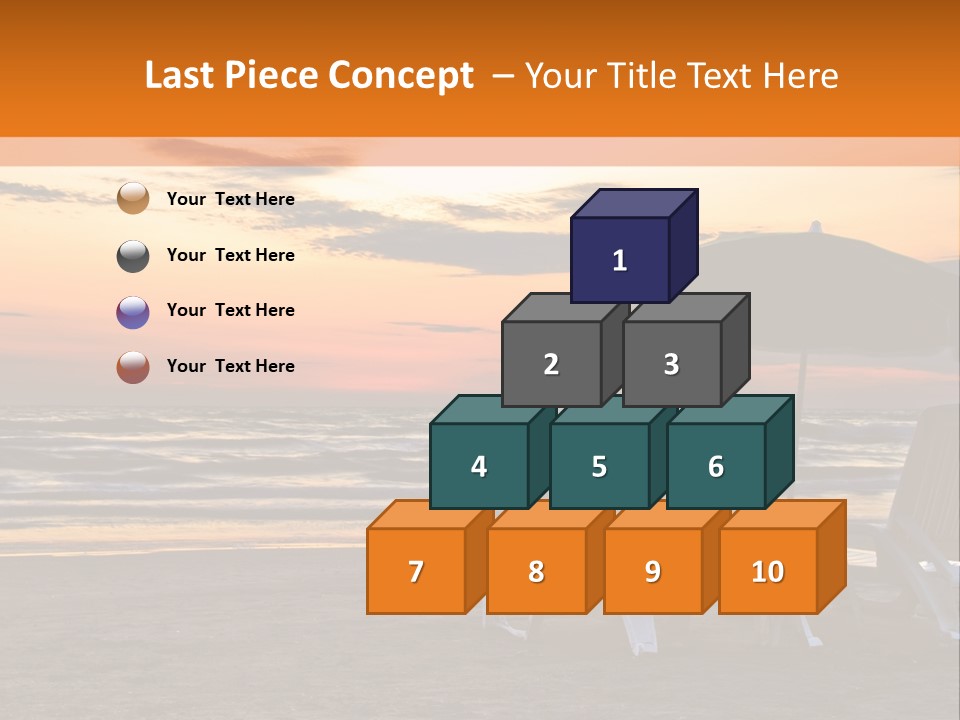 Two Beach Chairs Before Sunrise PowerPoint Template