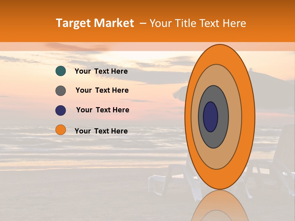 Two Beach Chairs Before Sunrise PowerPoint Template