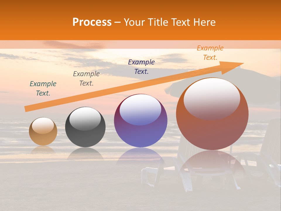 Two Beach Chairs Before Sunrise PowerPoint Template