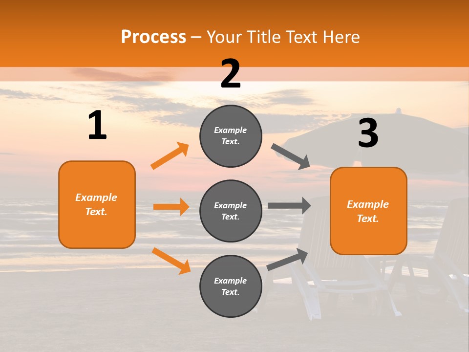 Two Beach Chairs Before Sunrise PowerPoint Template