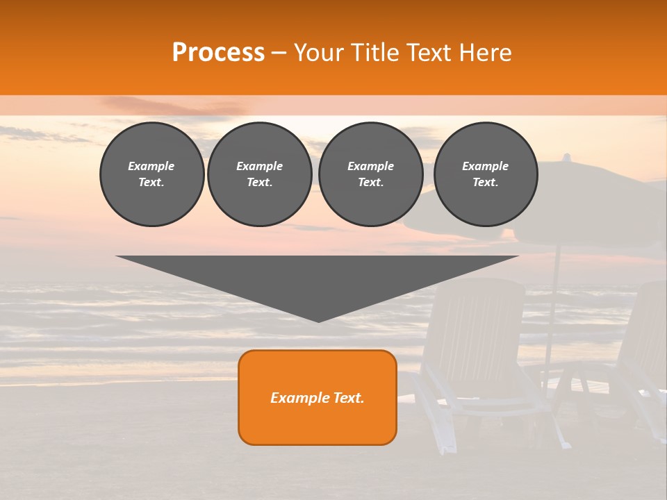 Two Beach Chairs Before Sunrise PowerPoint Template