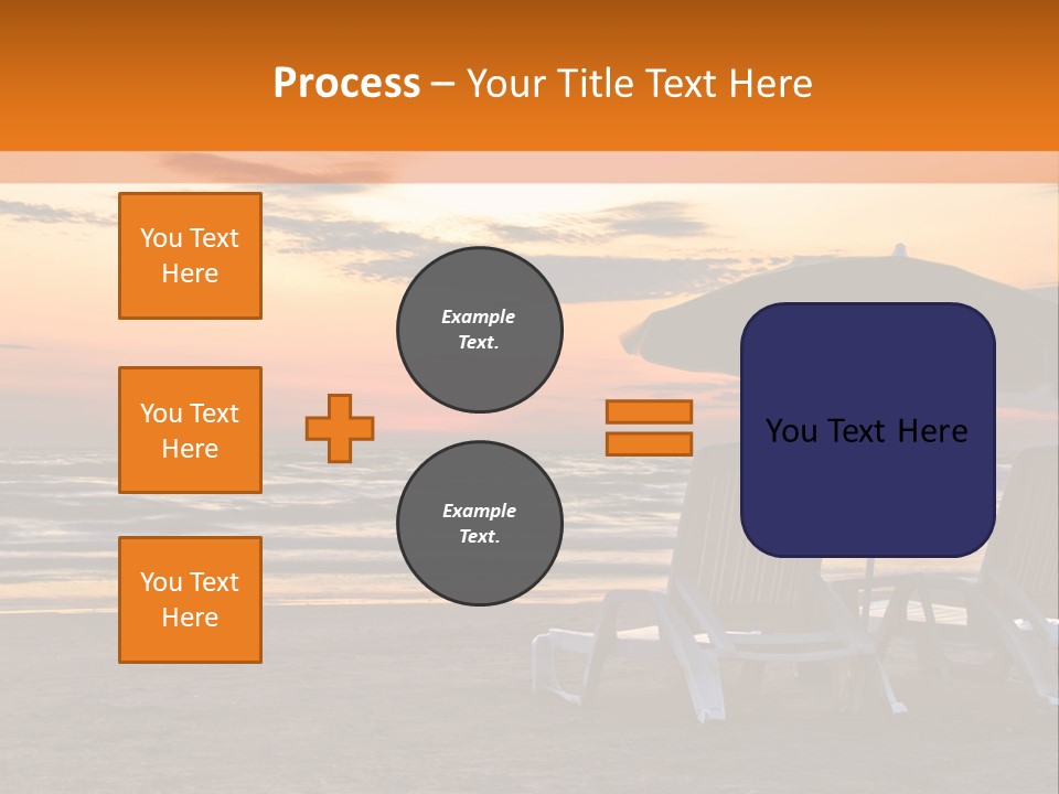 Two Beach Chairs Before Sunrise PowerPoint Template
