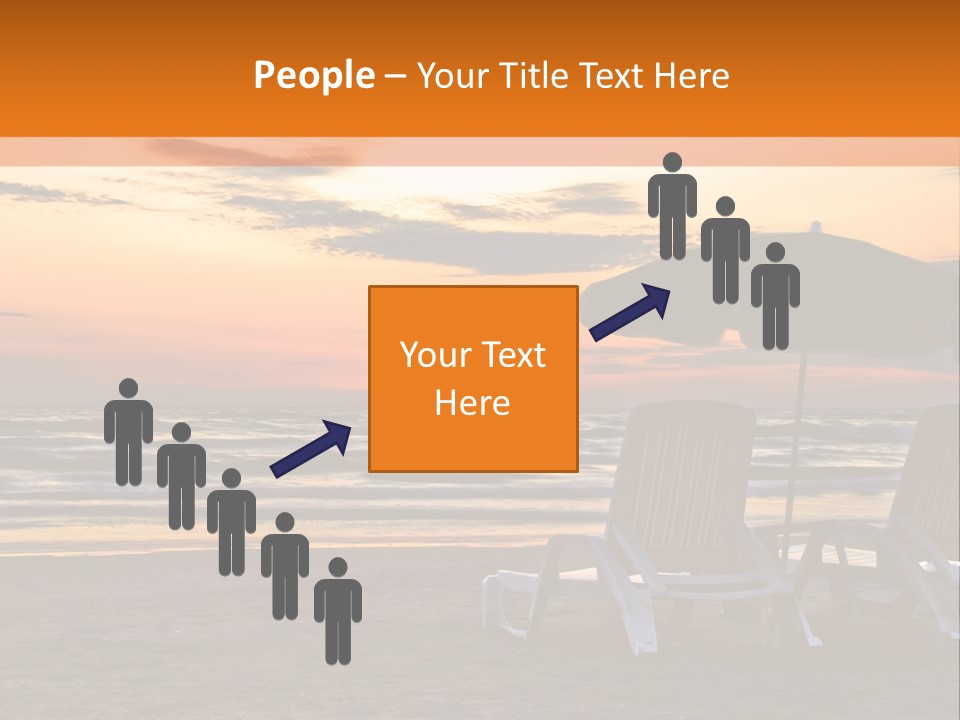 Two Beach Chairs Before Sunrise PowerPoint Template