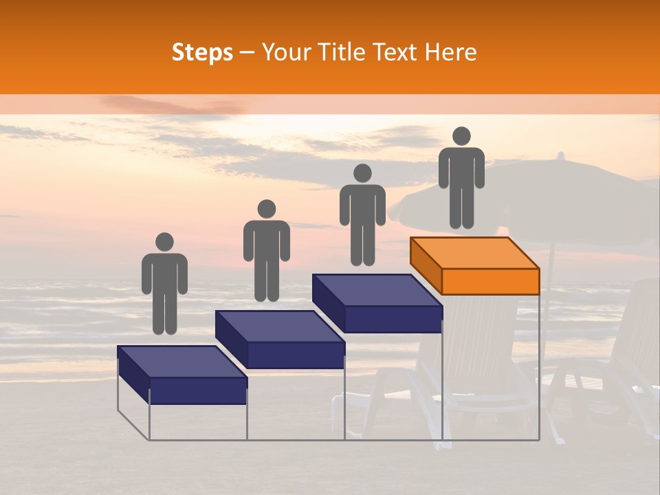 Two Beach Chairs Before Sunrise PowerPoint Template