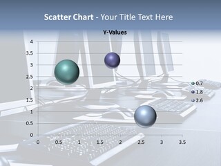 Workplace Room With Computers In Row PowerPoint Template