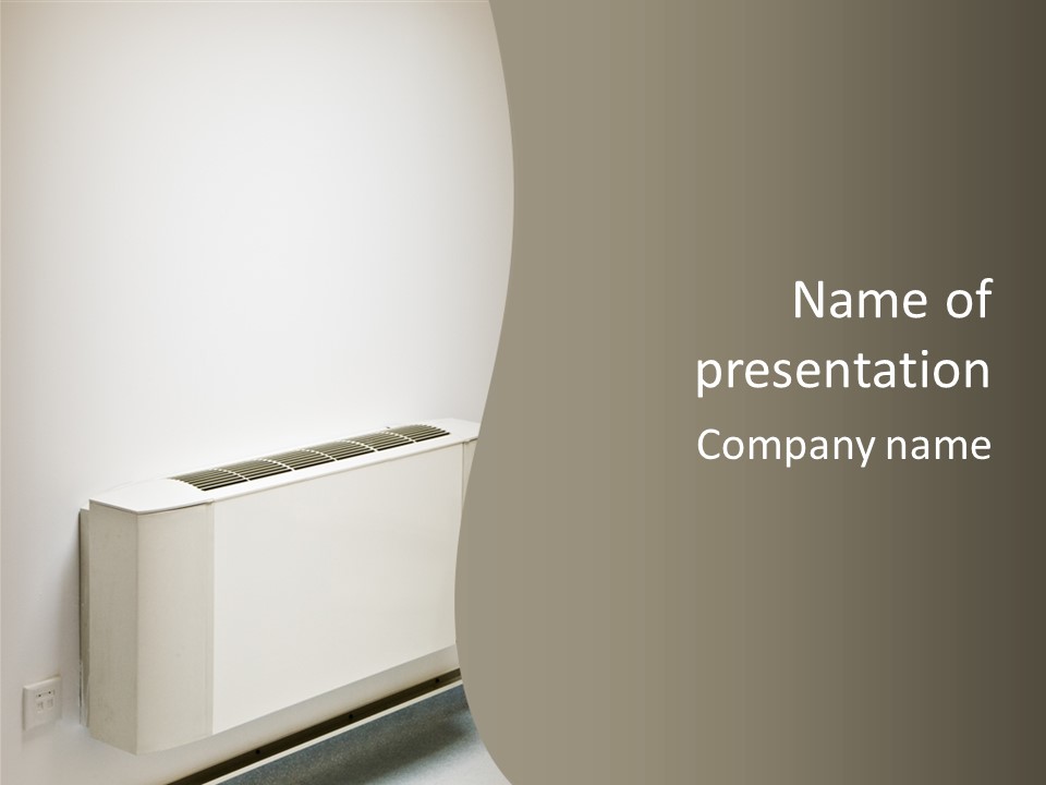 Interior Air-Conditioner Unit On White Wall PowerPoint Template