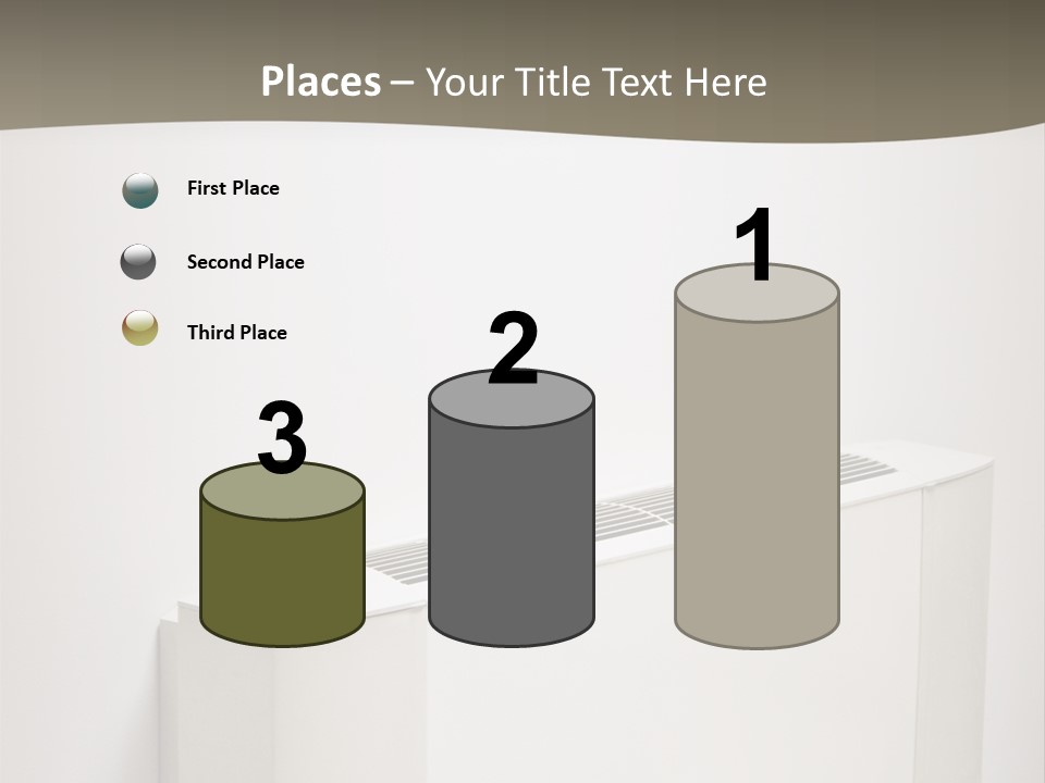 Interior Air-Conditioner Unit On White Wall PowerPoint Template