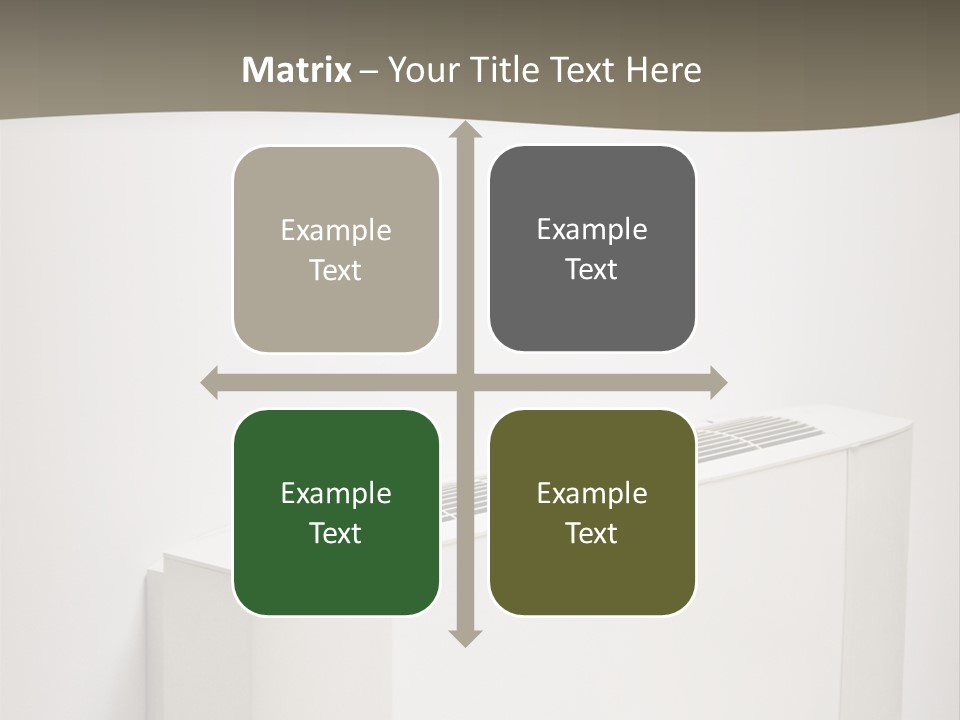 Interior Air-Conditioner Unit On White Wall PowerPoint Template