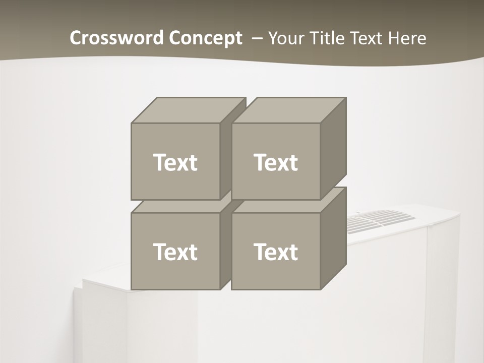 Interior Air-Conditioner Unit On White Wall PowerPoint Template
