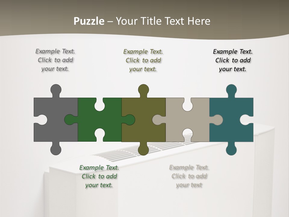 Interior Air-Conditioner Unit On White Wall PowerPoint Template