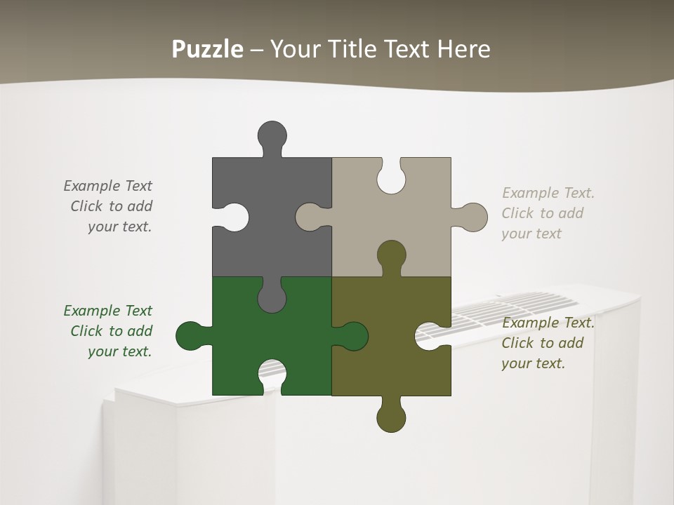 Interior Air-Conditioner Unit On White Wall PowerPoint Template