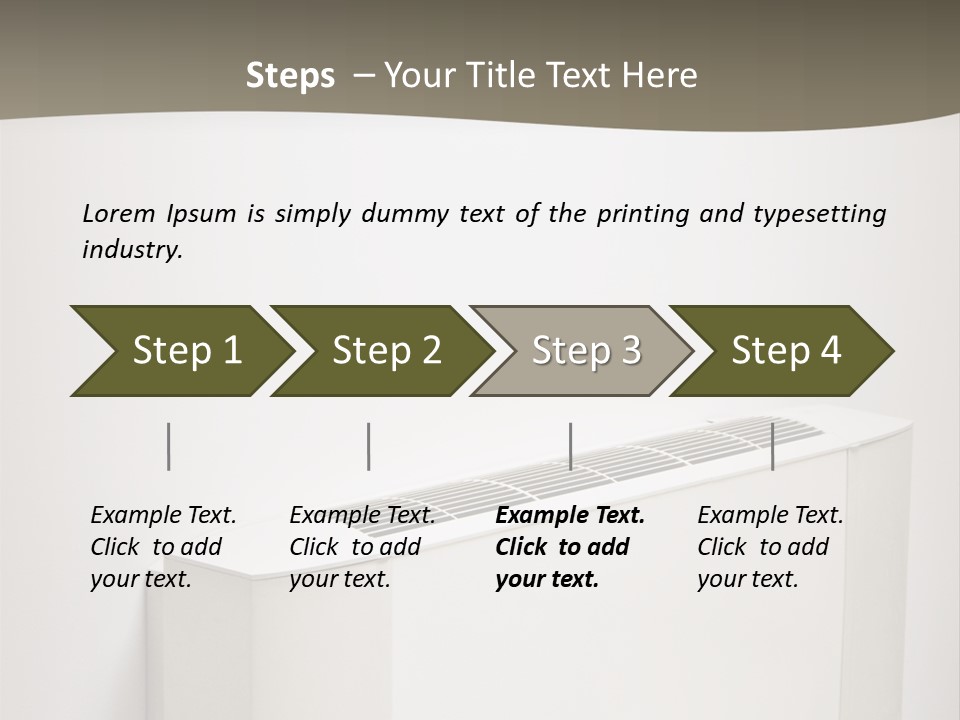 Interior Air-Conditioner Unit On White Wall PowerPoint Template