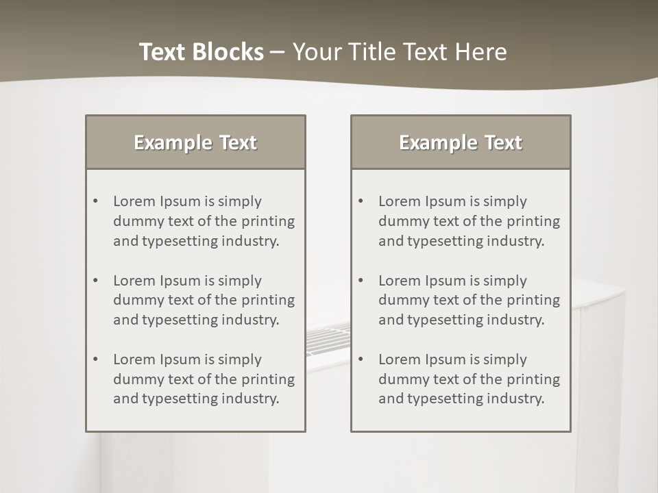 Interior Air-Conditioner Unit On White Wall PowerPoint Template