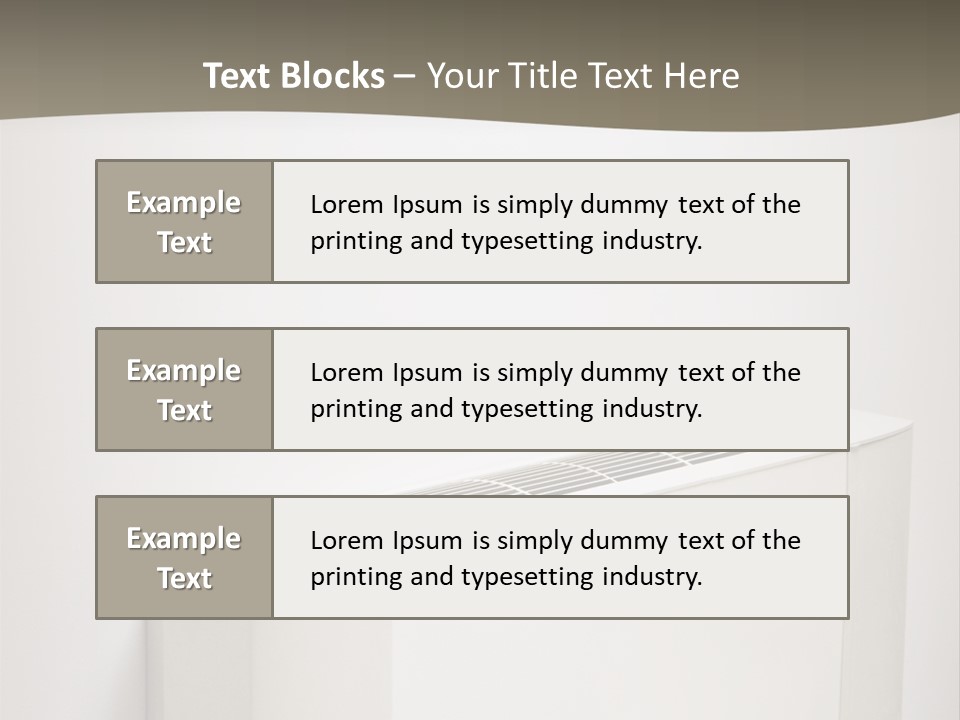 Interior Air-Conditioner Unit On White Wall PowerPoint Template