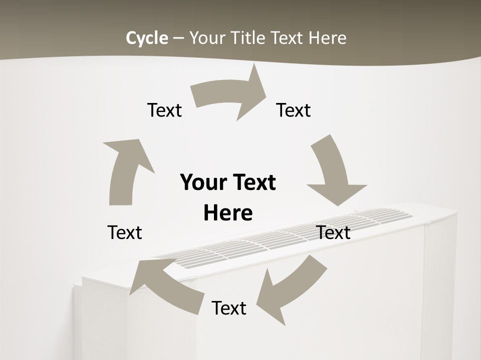 Interior Air-Conditioner Unit On White Wall PowerPoint Template