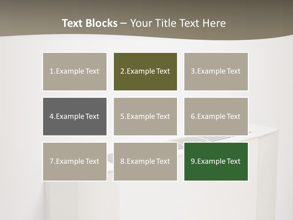 Interior Air-Conditioner Unit On White Wall PowerPoint Template