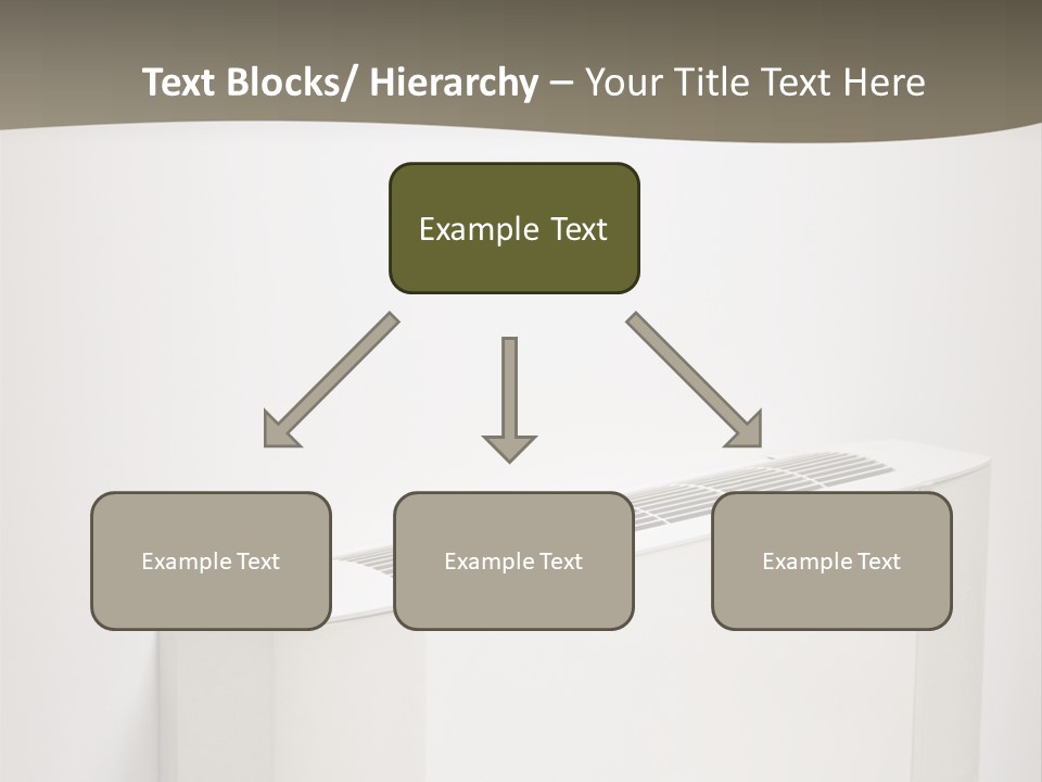 Interior Air-Conditioner Unit On White Wall PowerPoint Template