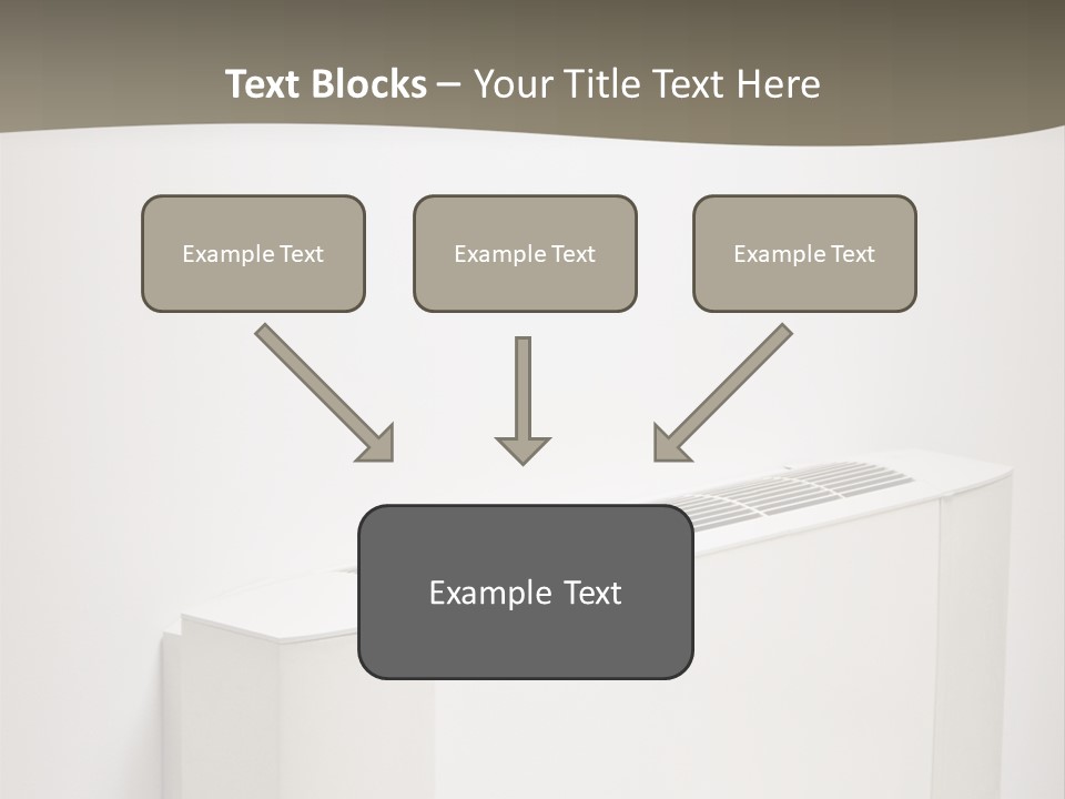 Interior Air-Conditioner Unit On White Wall PowerPoint Template