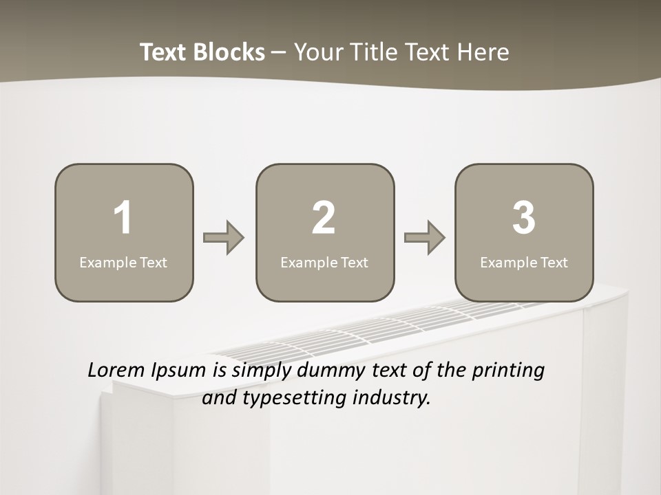 Interior Air-Conditioner Unit On White Wall PowerPoint Template