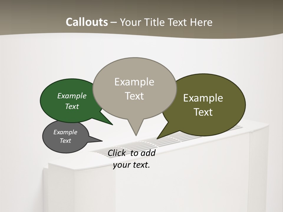 Interior Air-Conditioner Unit On White Wall PowerPoint Template