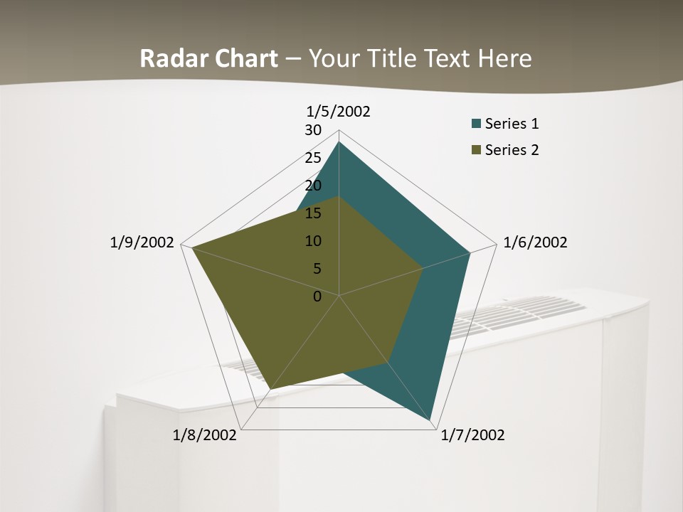 Interior Air-Conditioner Unit On White Wall PowerPoint Template