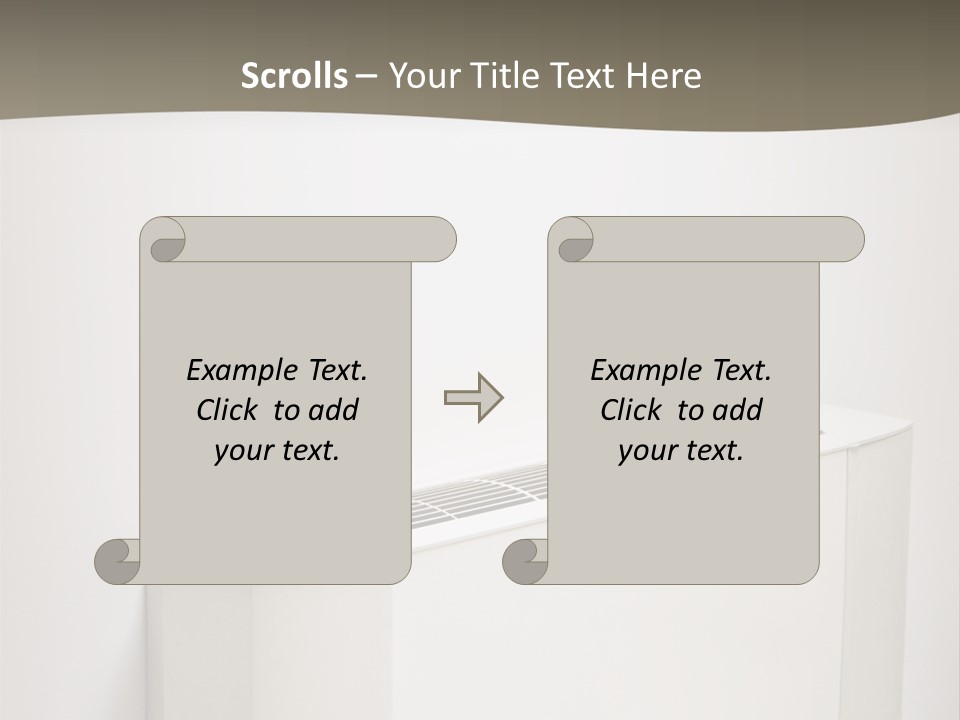 Interior Air-Conditioner Unit On White Wall PowerPoint Template