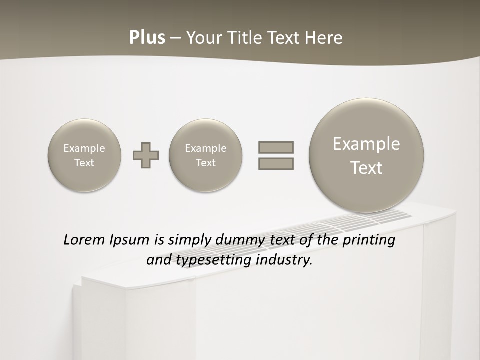 Interior Air-Conditioner Unit On White Wall PowerPoint Template
