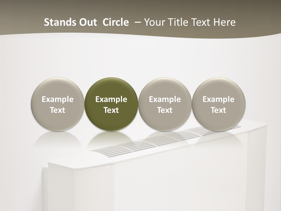 Interior Air-Conditioner Unit On White Wall PowerPoint Template