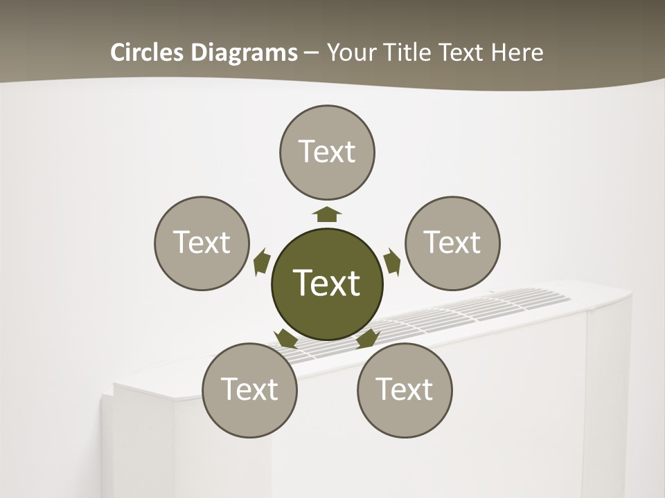 Interior Air-Conditioner Unit On White Wall PowerPoint Template