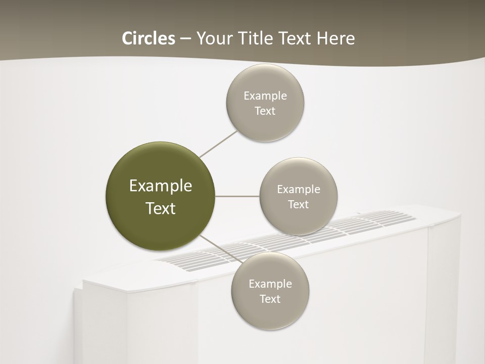 Interior Air-Conditioner Unit On White Wall PowerPoint Template