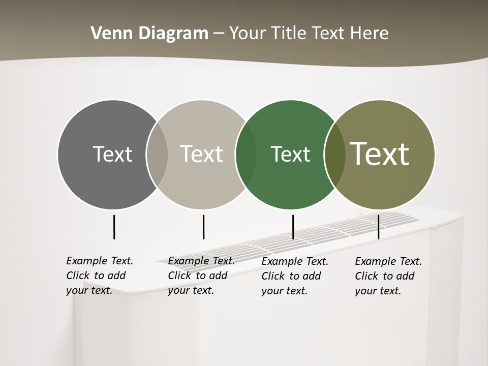 Interior Air-Conditioner Unit On White Wall PowerPoint Template
