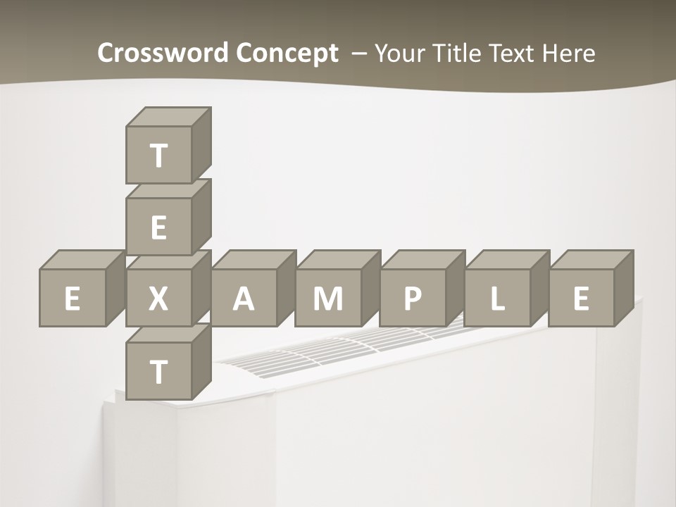 Interior Air-Conditioner Unit On White Wall PowerPoint Template