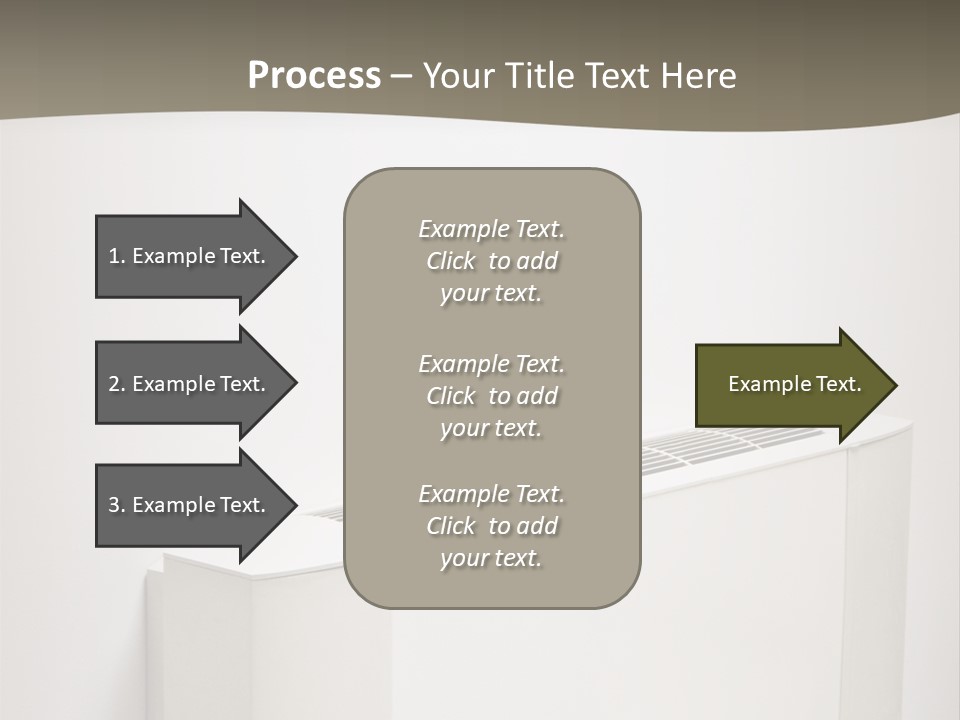 Interior Air-Conditioner Unit On White Wall PowerPoint Template