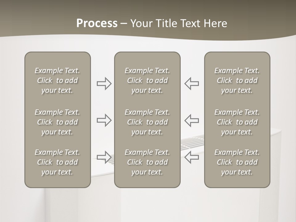 Interior Air-Conditioner Unit On White Wall PowerPoint Template