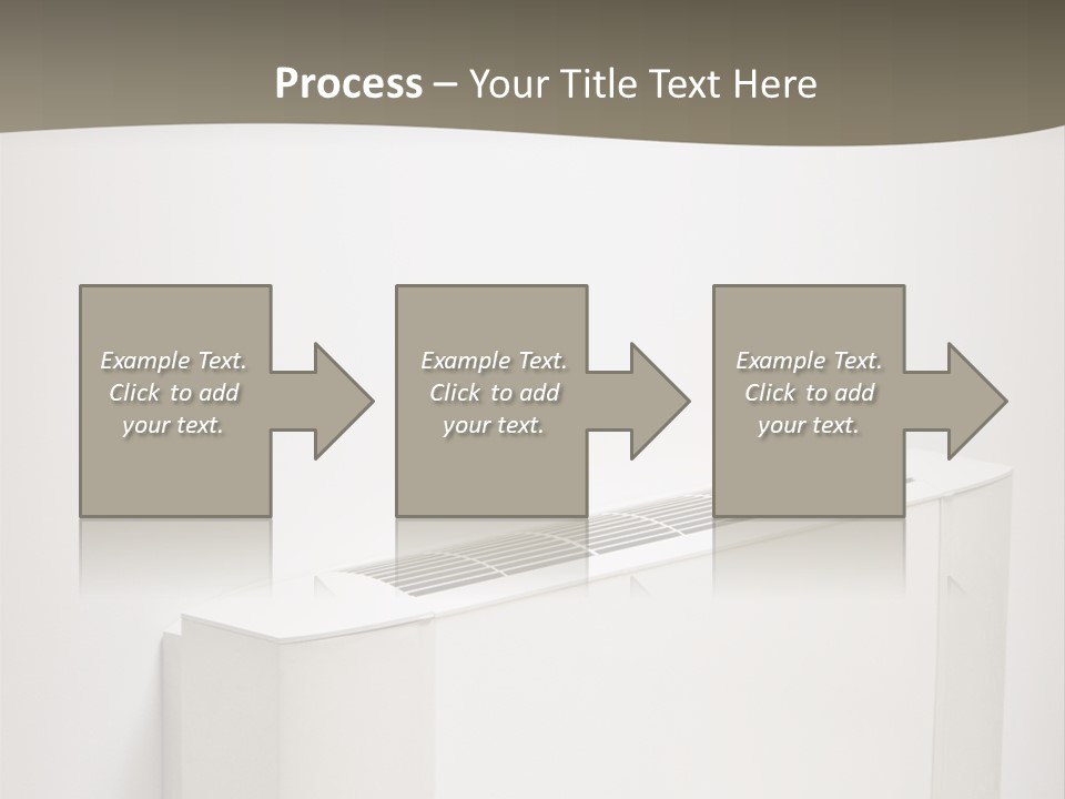 Interior Air-Conditioner Unit On White Wall PowerPoint Template