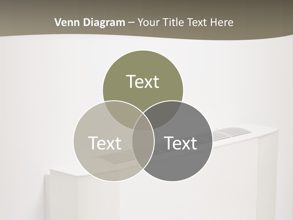 Interior Air-Conditioner Unit On White Wall PowerPoint Template