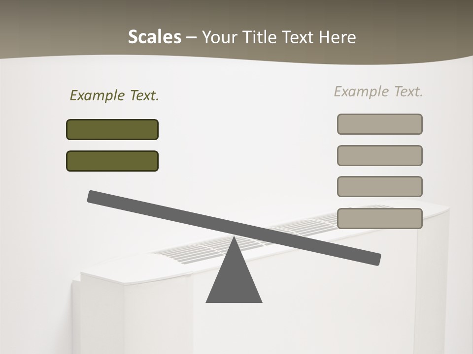 Interior Air-Conditioner Unit On White Wall PowerPoint Template