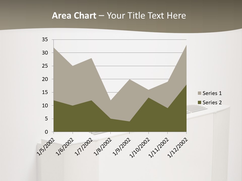 Interior Air-Conditioner Unit On White Wall PowerPoint Template