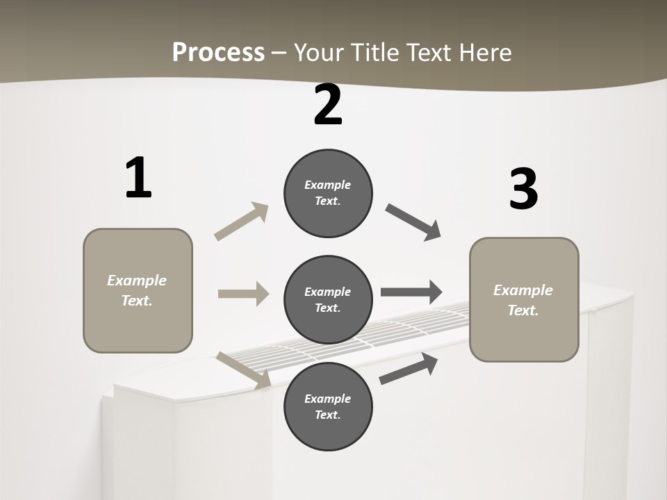 Interior Air-Conditioner Unit On White Wall PowerPoint Template