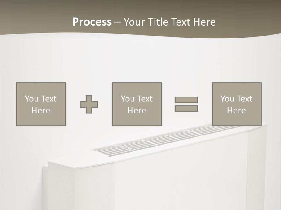 Interior Air-Conditioner Unit On White Wall PowerPoint Template