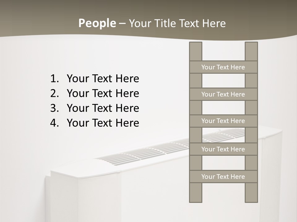 Interior Air-Conditioner Unit On White Wall PowerPoint Template