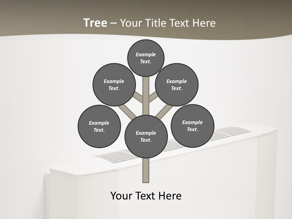 Interior Air-Conditioner Unit On White Wall PowerPoint Template