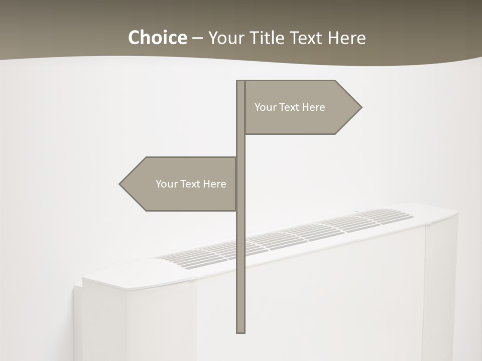 Interior Air-Conditioner Unit On White Wall PowerPoint Template