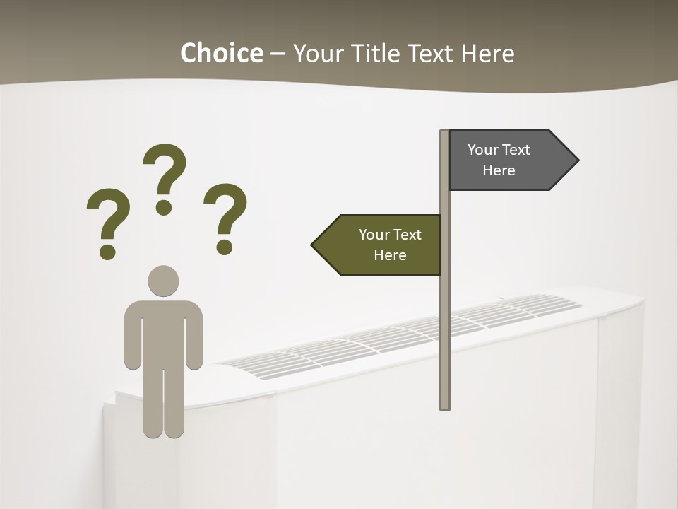 Interior Air-Conditioner Unit On White Wall PowerPoint Template