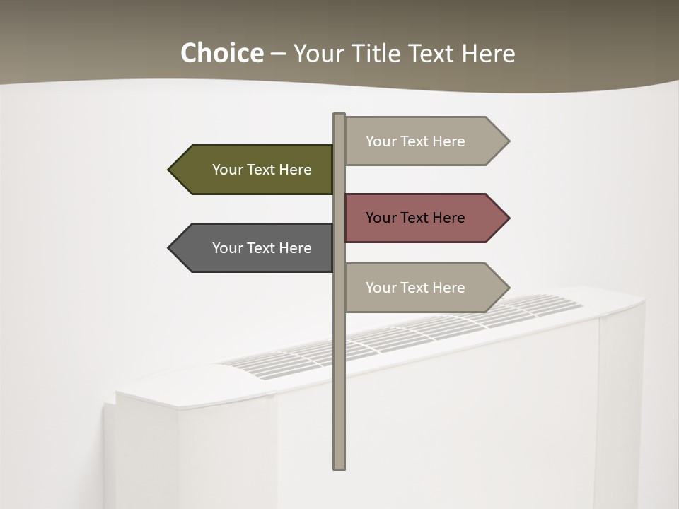 Interior Air-Conditioner Unit On White Wall PowerPoint Template