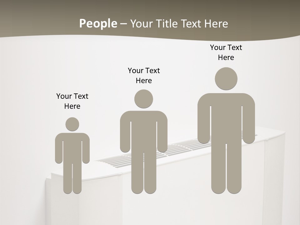 Interior Air-Conditioner Unit On White Wall PowerPoint Template