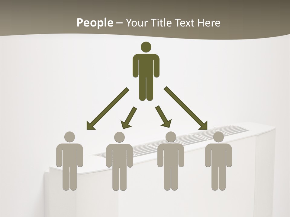 Interior Air-Conditioner Unit On White Wall PowerPoint Template