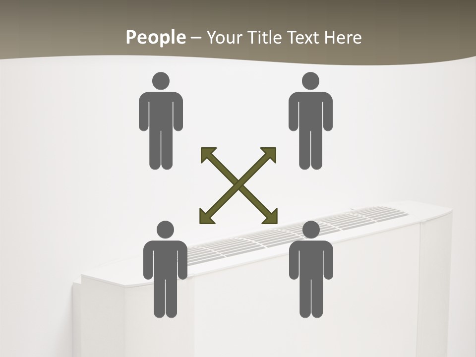 Interior Air-Conditioner Unit On White Wall PowerPoint Template